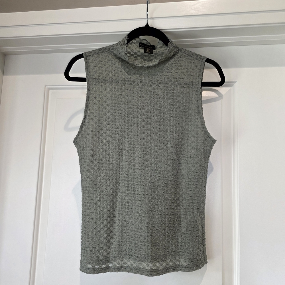 House of Harlow 1960 Sleeveless Mock Neck Top in Sage Green
